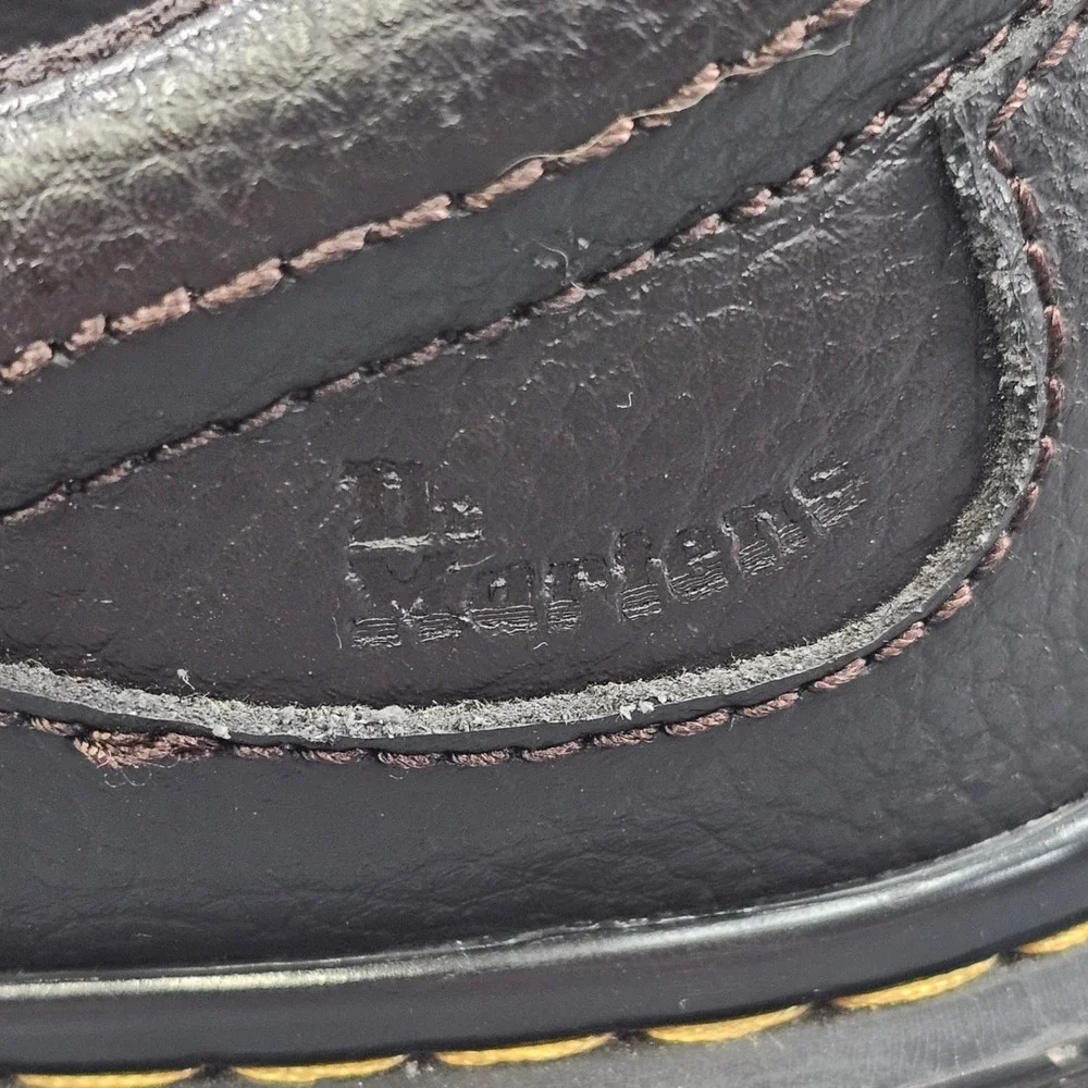 Dr. Martens Utah Brown Leather Slip On Loafers Men's 9 AirWair Lug‎ Sole Shoes
